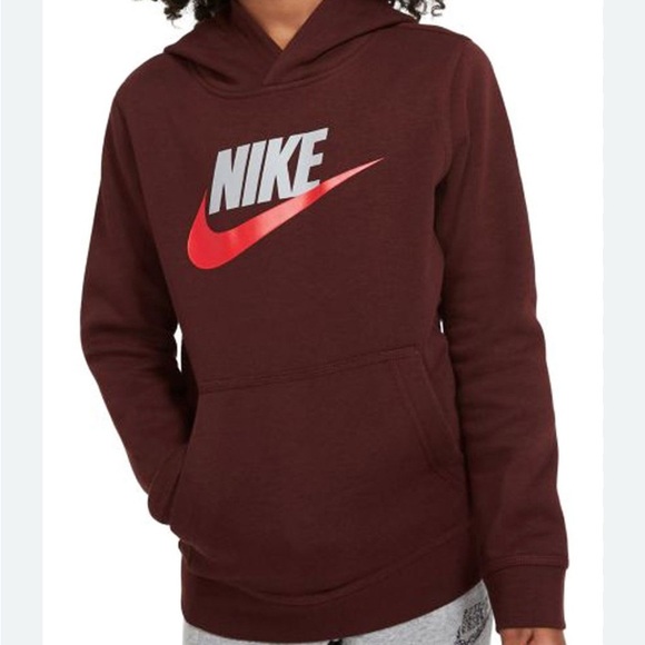 Nike Kids Burgundy Hoodie - Picture 1 of 9